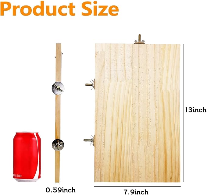 2PCS Chinchilla Wooden Platform Ledge 13 × 8 ’’ Large Bird Perch Stand Shelf Platform for Ferret Bunny Guinea Pig Conure Hamster Parrot Macaw Cockatiel