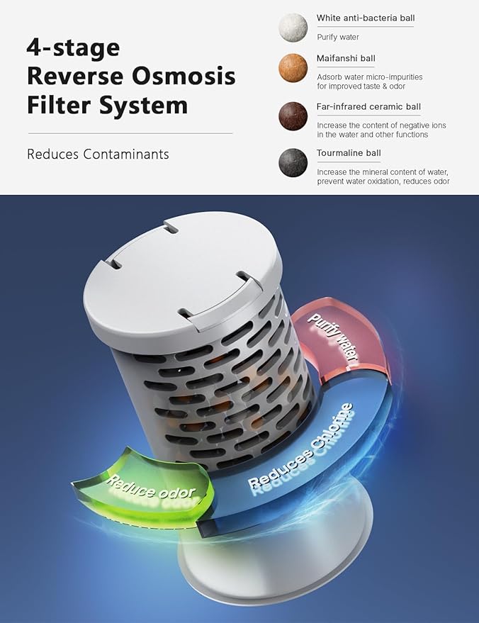 CZPET 2.5 Gallon Dog Water Bowl Dispenser,Filter Automatic Dog and Cat Water Dispenser with Stainless Steel Bowl, Gravity Waterer, Large Capacity, and Quiet Drinking Area for Pets (9.5L,Black)