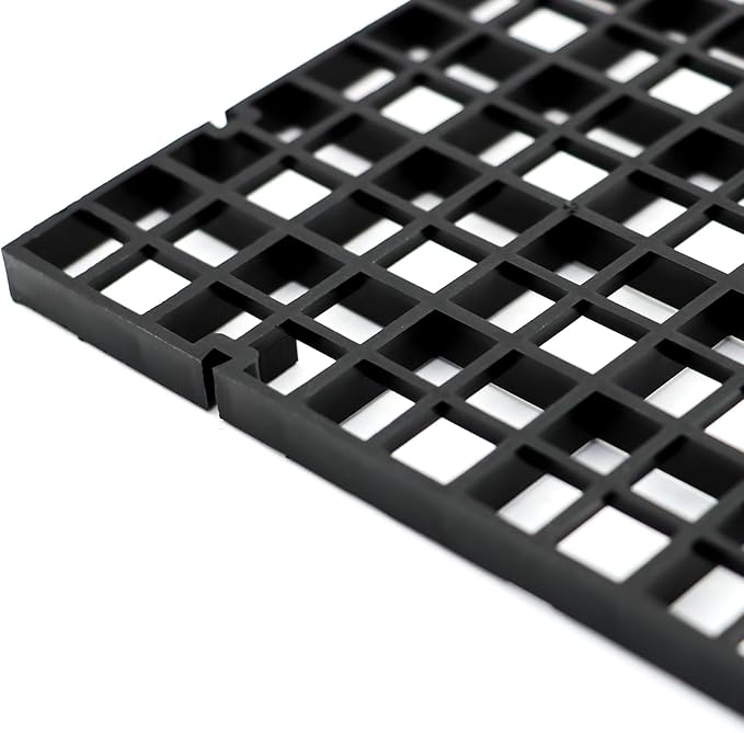 ALEGI Aquarium Fish Tank Divider Plastic Egg Crate Aquarium Filter Bottom Tray Plastic Grid (L 6pcs Black)