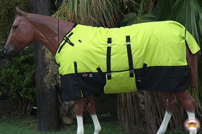 HILASON 1200D Winter Waterproof Poly Horse Blanket Belly Wrap | Turnout Blankets for Horses