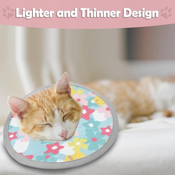 LOS ANDES Cat Recovery Collar for Necks, Alternative to Cones, Lightweight Post-Op Kitten and Puppy Protection