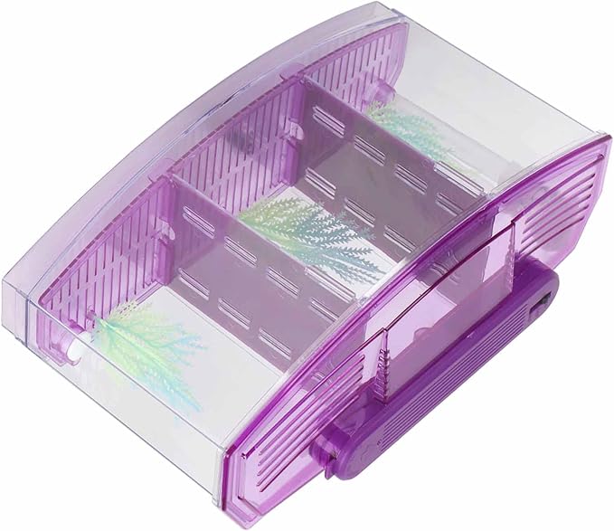 Yctze LED Acrylic Aquarium Breeding Box and Kit - Ideal for Betta Fish, Dual and Mini Aquarium Environment