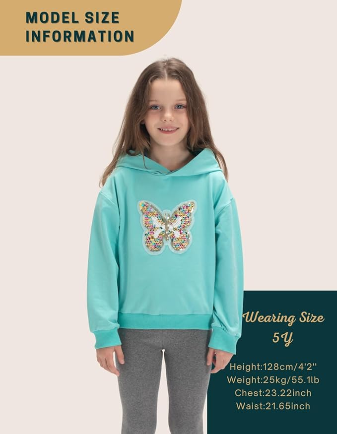 WELAKEN Sweatshirts for Girls Toddler & Kids II Little Girl's Pullover Tops Sweaters & Hoodies