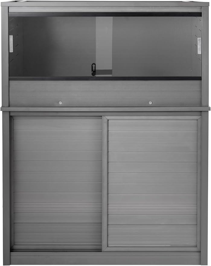 New Age Pet ECOFLEX Medium Reptile Enclosure with Matching Cabinet Stand Set in Grey