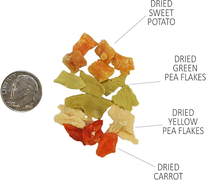 Veggie Blend (3 oz.) - Healthy Natural Mixed Dried Vegetable Treat - Sweet Potatoes, Carrots, Peas - for Degus, Chinchillas, Prairie Dogs, Rabbits, Sugar Gliders, Hedgehogs, Guinea Pigs & Small Pets…