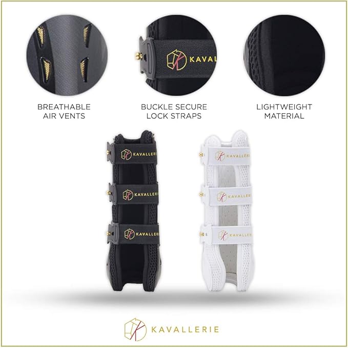 Kavallerie Classic Tendon Boots, Impact-Absorbing Material, Breathable & Evenly Distribute Pressure, Protect Tendon and Ligaments, Anti-Slip, Anti- Sore and Moisture Repellant Show Jumping Boots