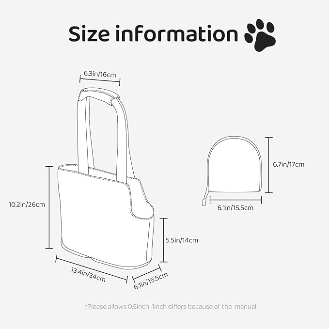 Custom Dog Carrier Purses Personalized Crossbody Puppy Carrying Bag Add Your Pet Photo Name Text Soft-Sided Sling Cat Pouch for Outdoor Hiking Traveling Subway Shopping (Style4)