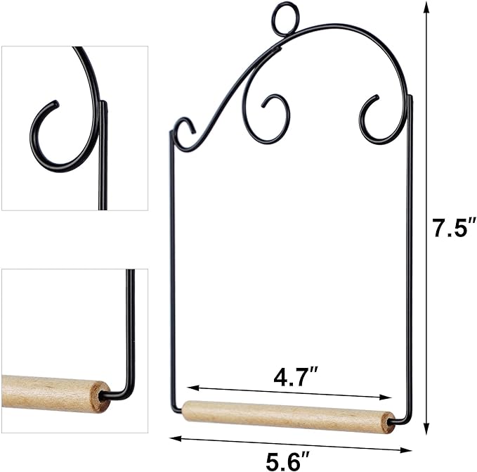 winemana Set of 3 Hummingbird Swings, Rust Resistant Metal Frame, Wooden Dowel, Attach to Bird Feeders, Perfect for Hanging Indoor Office Outdoor Trunk Lawn Patio Garden (7.5" x 5.6")