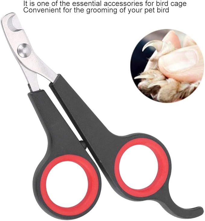 Solid Stainless Steel Bird Nail Clipper, Bird Cage Essential Accessories, Bird Grooming Tool Accessory for Pet Store & Parrot