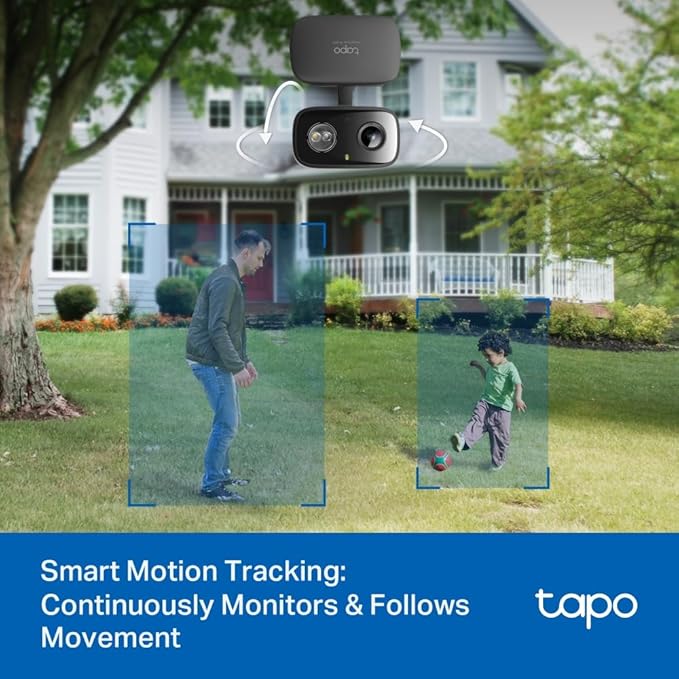 Tapo 2K 3MP Pan/Tilt Indoor/Outdoor Security Camera, Free Person/Baby Cry Detect & Motion Track, 360° Pan, Color Night Vision, SD/Cloud Storage, Works w/Alexa & Google Home, HybridCam 360, Black