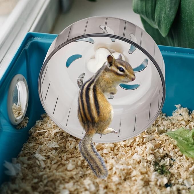Joyzan Hamster Exercise Wheel, Mice Silent Quiet Running Spinner Mini Pet Small Guinea Pig Toy Mute Mount on Cage Accessories Gerbil Dwarf Syrian Rat Animal Chinchillas Dwarf Syrian Hedgehog Mouse 5in