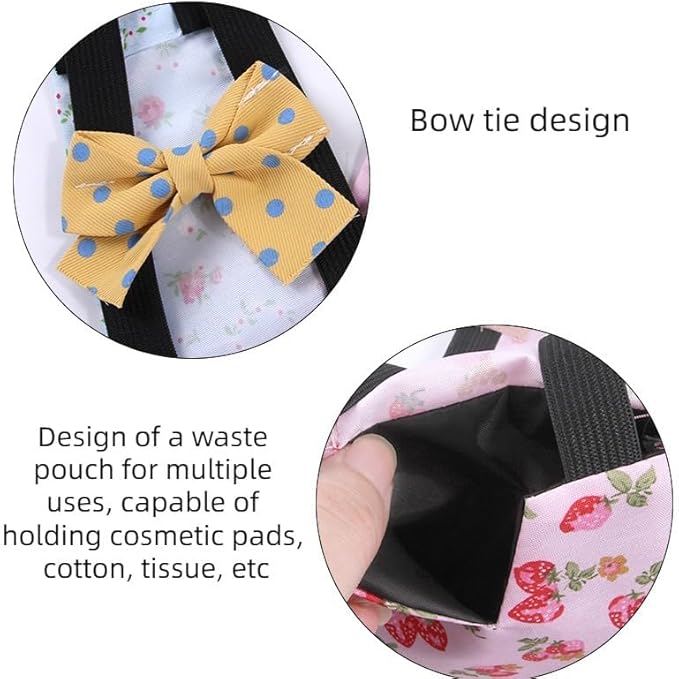 MANON ROSA Chicken Diapers Bantam Hens - Reusable 6-Piece Set with Bow Ties Poultry Nappies Washable Waterproof for Geese Pet Ducks Silkie(6D20P M)