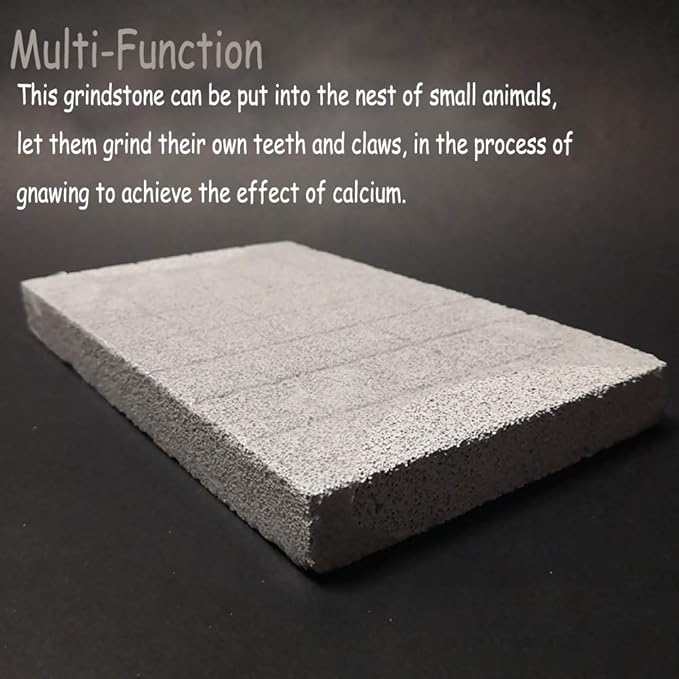 Hamiledyi Rabbit Scratch Foot Pads Bunny Grinding Claw Pad 2 PCS Natural Small Animal Hamster Lava Stone for Teeth Grinding Rabbit Scratching pad Chew Toy for Guinea Pig Rat Gerbil Chinchilla Hedgehog