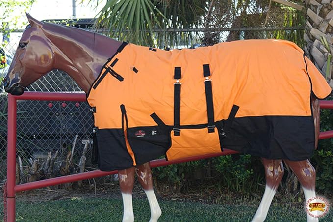 HILASON 1200D Winter Waterproof Poly Horse Blanket Belly Wrap | Turnout Blankets for Horses