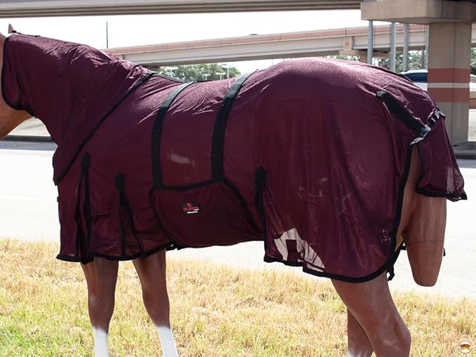 HILASON Horse Fly Sheet - Summer Spring UV Protection Mesh Bug Mosquito FlySheet for Horses | Fly-Sheet