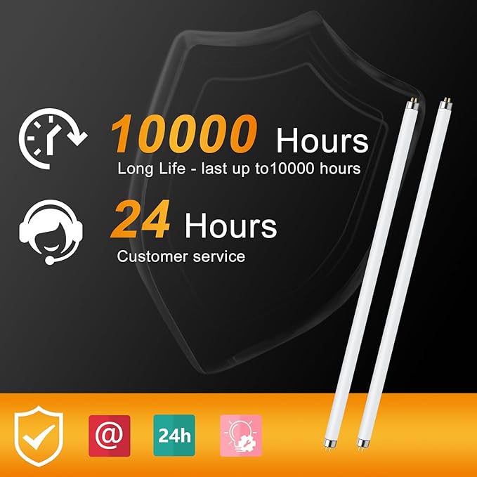 LUCKY HERP T8 30W UVB 10.0 Reptile Light, UVA UVB Reptile Light Bulb 2 Pack, Fluorescent Lamp for Reptiles Amphibians Lizards Chameleons