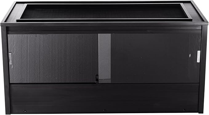 New Age Pet ECOFLEX Large Reptile Enclosure with Matching Cabinet Stand Set in Black