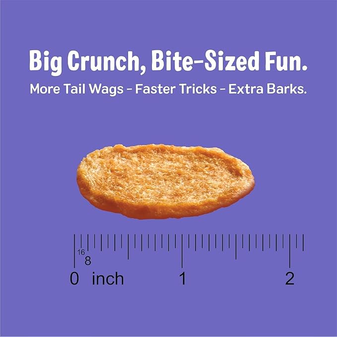 Three Dog Bakery Bark’N Crunch! Chicken Chips, Crunchy Treats for Dogs, Single Ingredient, High Protein Snacks, No Artificial Flavors or Colors, Made in The USA, 4oz.