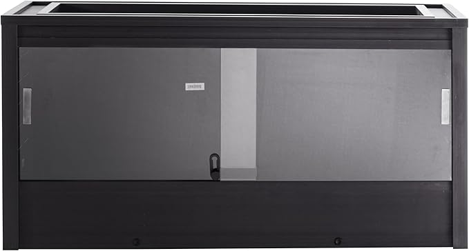 New Age Pet ECOFLEX Two Medium Reptile Enclosures with Matching Stacker Combo Set in Black