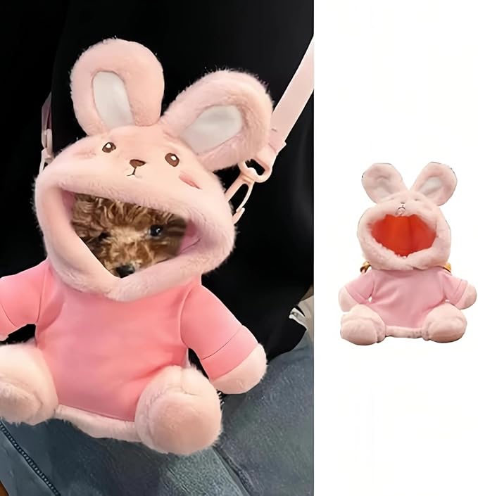 Tiny Puppy Carrier Chest Sling - Extra Small Body Carrier for Up to 4lbs Puppies Kittens, Cute Pack Pouch for Mini Yorkies Teacup Hands-Free Portable Pet Harness for Girls Boys (3-4lb Large Pink)