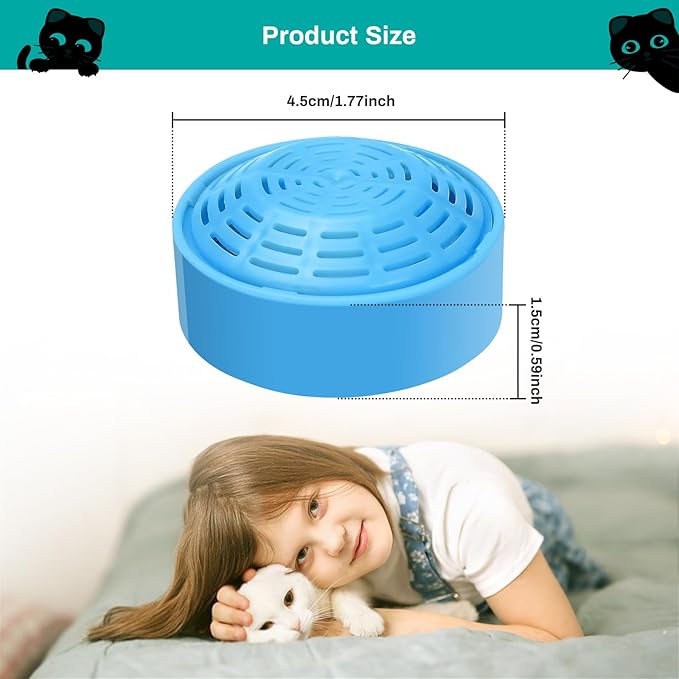 4-Pack Cat Water Fountain Replacement Filter for 2.0L/67oz Automatic Dog Water Dispenser, Activated Carbon Pet Fountain Filter for Stainless Steel 2.0L Automatic Circulating Pet Bowl