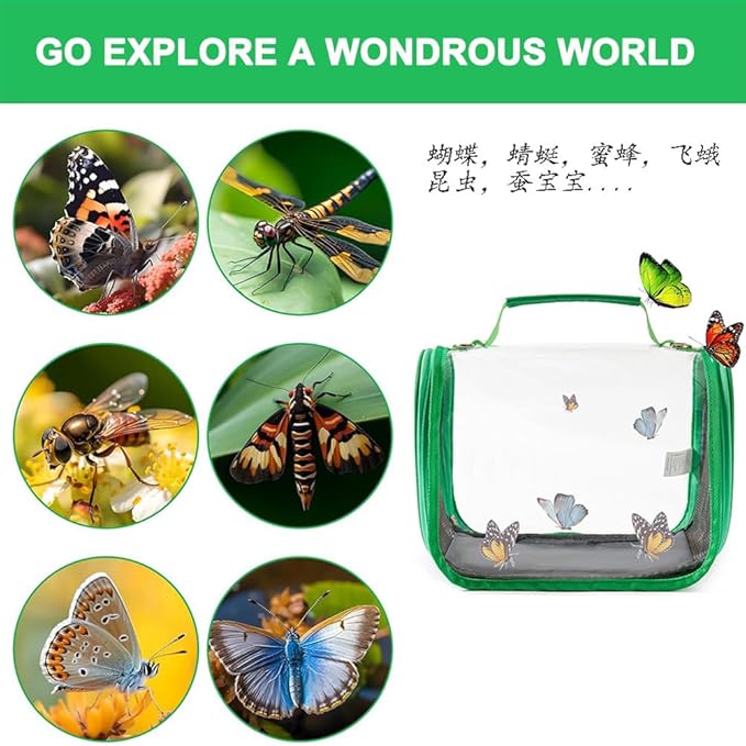 Portable Small Pet Carrier Bag – Travel Bird Cage for Parrots, Parakeets, Cockatiels, Hamsters, Lizard and Vet Visit with Shoulder Straps & Side Access (Excludes tray and stand, Green, 10.2*7.5*7.6in)