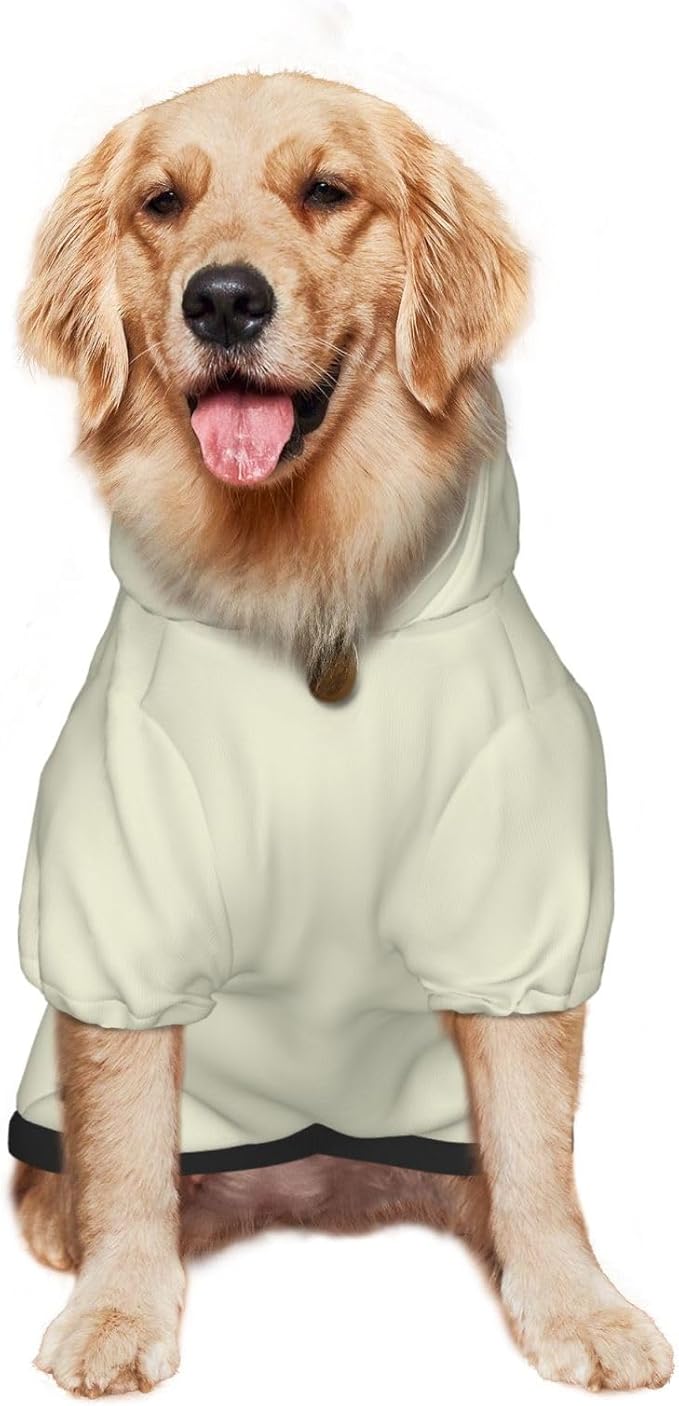Custom Dog Hoodie Add Your Design Soft & Warm Personalized Photo Text Logo Name Dog Clothes for Puppy Sweatshirt Hooded for Small Medium Large Dogs Girl/Boy Cats LightYellow