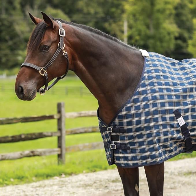 Dura-Tech Ripstop Poly Plaid Horse Stable Sheet | High Durability | Full Coverage | Multi-Purpose Use | Comfort-Enhanced | Superior Fit