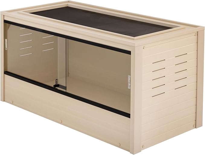 New Age Pet ECOFLEX Two Medium Reptile Enclosures with Matching Stacker Combo Set in Maple