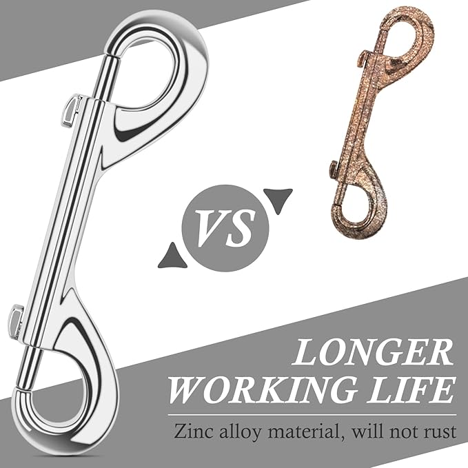 ERKOON 15 Pack Double Ended Bolt Snap Hooks Extra Large 4.7inch Zinc Alloy Mental Clips Heavy-Duty Trigger Snaps for Horse Tack Water Bucket Feed Bucket Dog Leash Horse Pet Sling, 220LBS Load Capacity