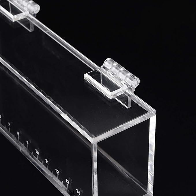 Gazechimp Fishing Photo Tank Fish Viewing Box Acrylic Hatching Incubator Clear Micro Landscape Fish Tank Fish Breeder Isolation Breeder Box with Scale, L