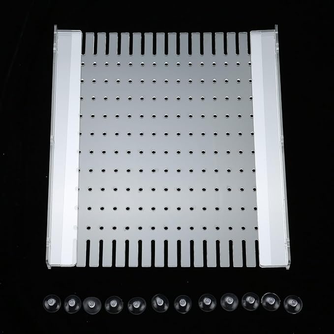 Aquarium Divider Clear 10/15/20 Gallon Fish Tank Divider with Suction Cups (10 Gallon)