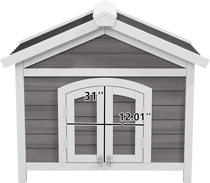 Small Rabbit Hutch Wooden Easy to Assemble and Stable Bunny Cage with Waterproof Roof Indoor and Outdoor for Indoor and Backyard use Bunny Rabbit Chick (White)