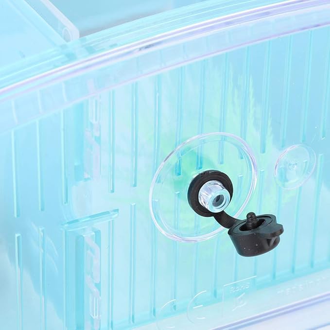 Small Fish Tank with Filter, Aquarium Fish LED Acrylic Three Divisions Breeding Isolation Box for Small Fishes Aquarium Fish (Blue)