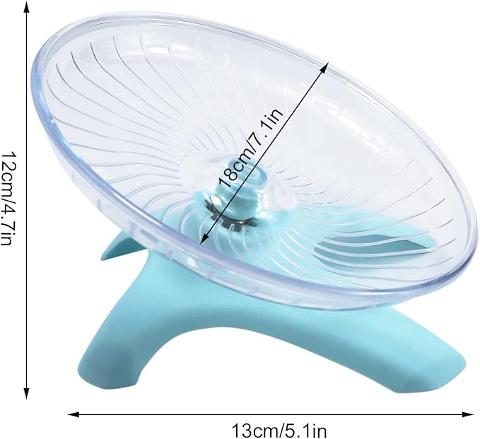Litewoo Hamster Toys Wheel Exercise Flying Saucer,Silence Run Spinner, for Gerbil Rat Mouse Mice Hamster and Other Small Animal (Light Blue)