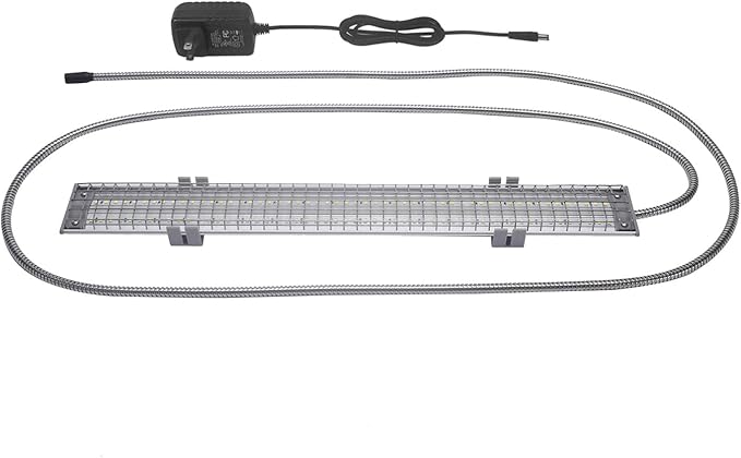 HappyBird Lighting Bird Cage Light with Chew Guard - Full Spectrum LED Pet Light - Simulates Natural Environment - Safe for Hookbill Birds – Easy to Install - (18" Long)