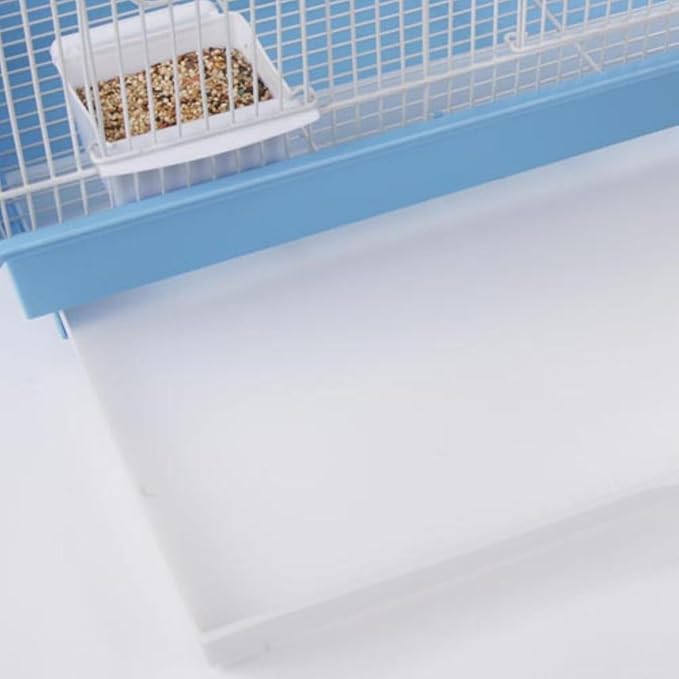 Renaissance Rhapsody Triple Roof Bird Cage with Elegant Multi-Tiered Design, Durable Construction, Spacious Interior Blue