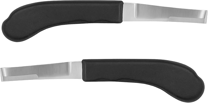 Regular Hoof Knife for Horses – Farrier Tool with Plastic Grip – Hoof Trimming Knife for Equine Care & Veterinary Use (Left Hand)