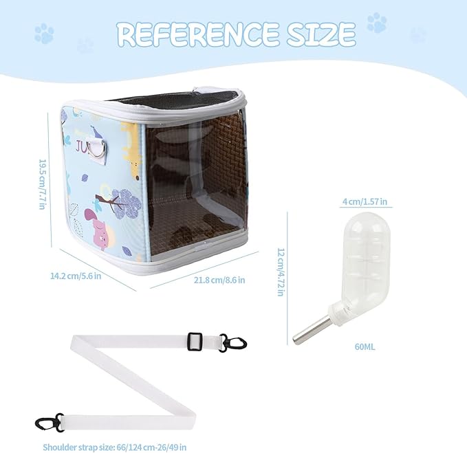 Portable Bird Carry Bag Bird Carriers with Water Feeder and Ventilation Systems Travel Accessories for Small Animals
