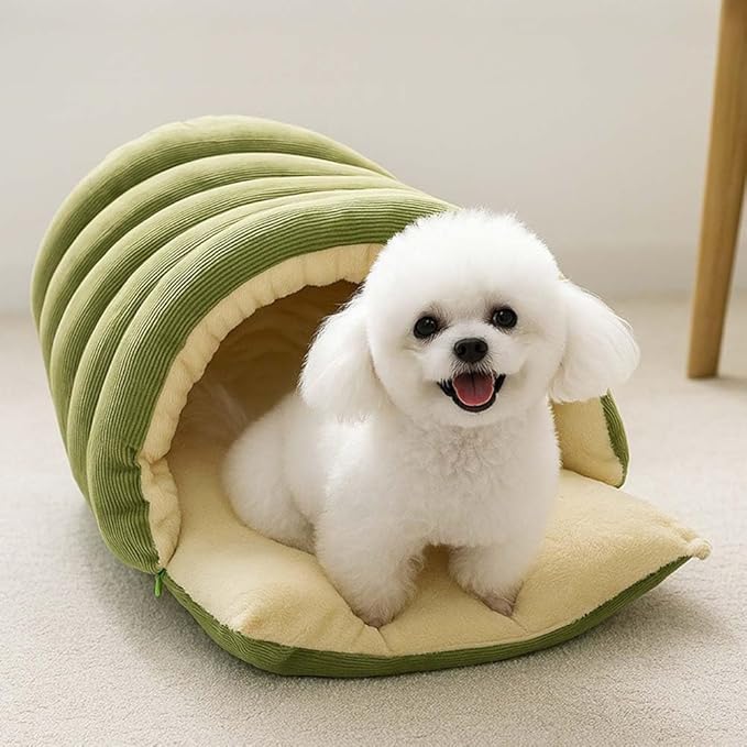 CutyPet Winter Cave,Warmth Cozy Comfort Plush Pet Cave,Cute Cozy Safe Hideaway Cat Bed with Removable Cushion,Warm Soft Removable Washable for Cats and Dogs (Black Plaid, L:25.59 * 15.74 * 11.02 in)
