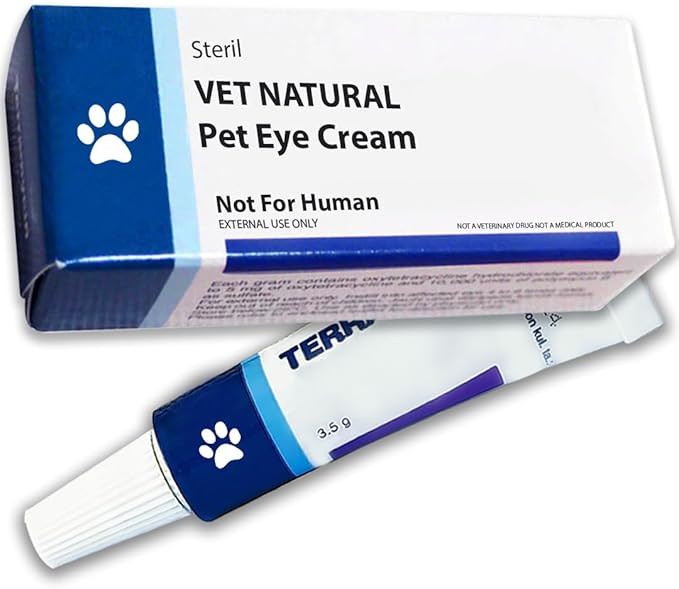 GÜLLÜOGLU Vet Natural Pet Eye Cream– Gentle Eye Care for Dogs, Cats, Horses, Birds, Cattle, Sheep, Puppies & Kittens – Supports Eye Comfort, Reduces Redness & Discharge – 3.5g Tube