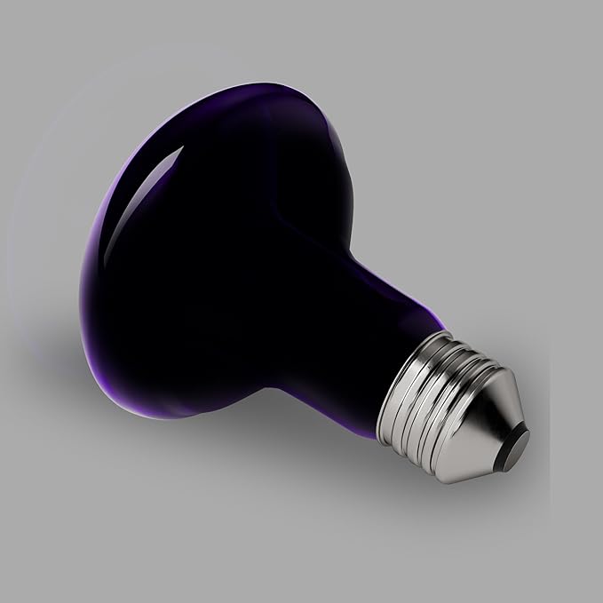 75W Reptile Night Light Bulb - Purple Basking Lamp to Simulate Natural Moonlight for Lizards, Snakes, Turtles - Basking Spot Bulb for Aquariums, Tanks, Promotes Healthy Behavior and Growth