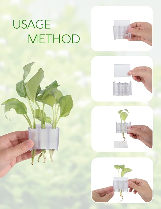 2 Pk Upgraded Aquarium Plant Holder, 3-Hole Hanging Aquarium Plant Holder with Clip, Suitable for Fish Tank Plant Potting, Aquarium Decoration, White