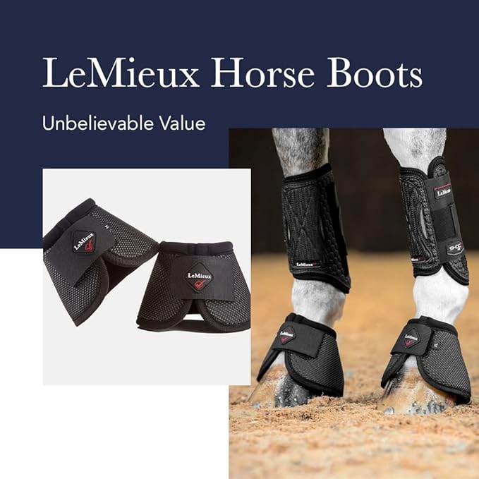 LeMieux Leather WrapRound Overreach Horse Boots - Over Reach or Bell Boots for Horses - Protective Gear and Training Equipment - Equine Boots, Wraps & Accessories