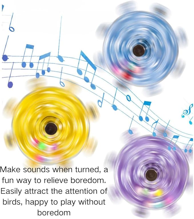 Parrot Spinner Toy, Funny Parakeet Toy Interactive Parrot Toy Bird Toy Spinning Rattle Cockatiel Toys Bird Cage Accessories for Entertainment Chewing Exercise (Purple)