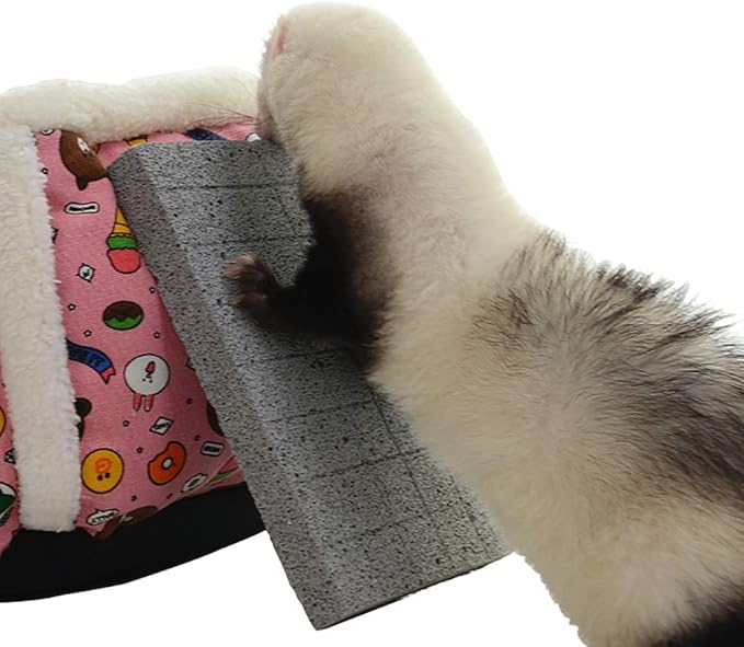 Hamiledyi Rabbit Scratch Foot Pads Bunny Grinding Claw Pad 1 PCS Natural Small Animal Hamster Lava Stone for Teeth Grinding Rabbit Scratching pad Chew Toy for Guinea Pig Rat Gerbil Chinchilla Hedgehog