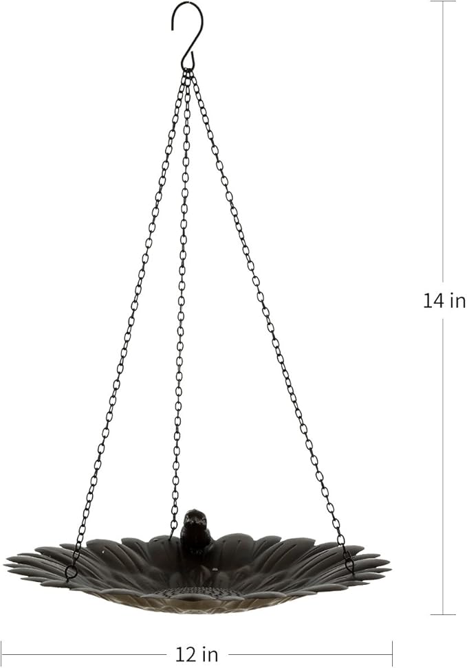 Metal Hanging Bird Feeder Tray to Attracting Bird for Outdoor Garden Decorative Birdfeeder