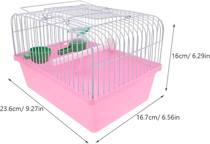 Kisangel Portable Bird Cage for Pets Spacious Travel Carrier Perch Food Box and Water Bottle for Lovebirds and Parrots for Outdoor Adventures