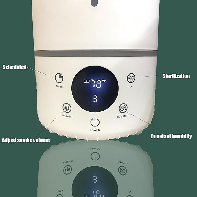 Humidifier for plants, Reptile fogger,4L,Dual Tank Mode & Dual Probes with Constant Humidity Setting,35H Runtime, Remote Control, for Reptile Terrariums & Indoor Houseplants