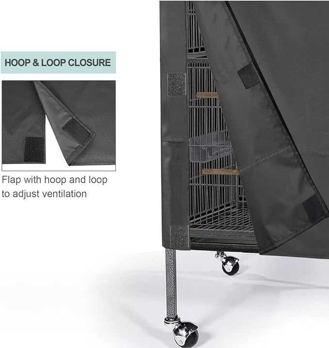 Bird Cage Covers for Night Breathable Cover Black Out Lightweight Washable Dust Proof Hood Lovebird Canary Conure Cockatiel Parakeet Pet